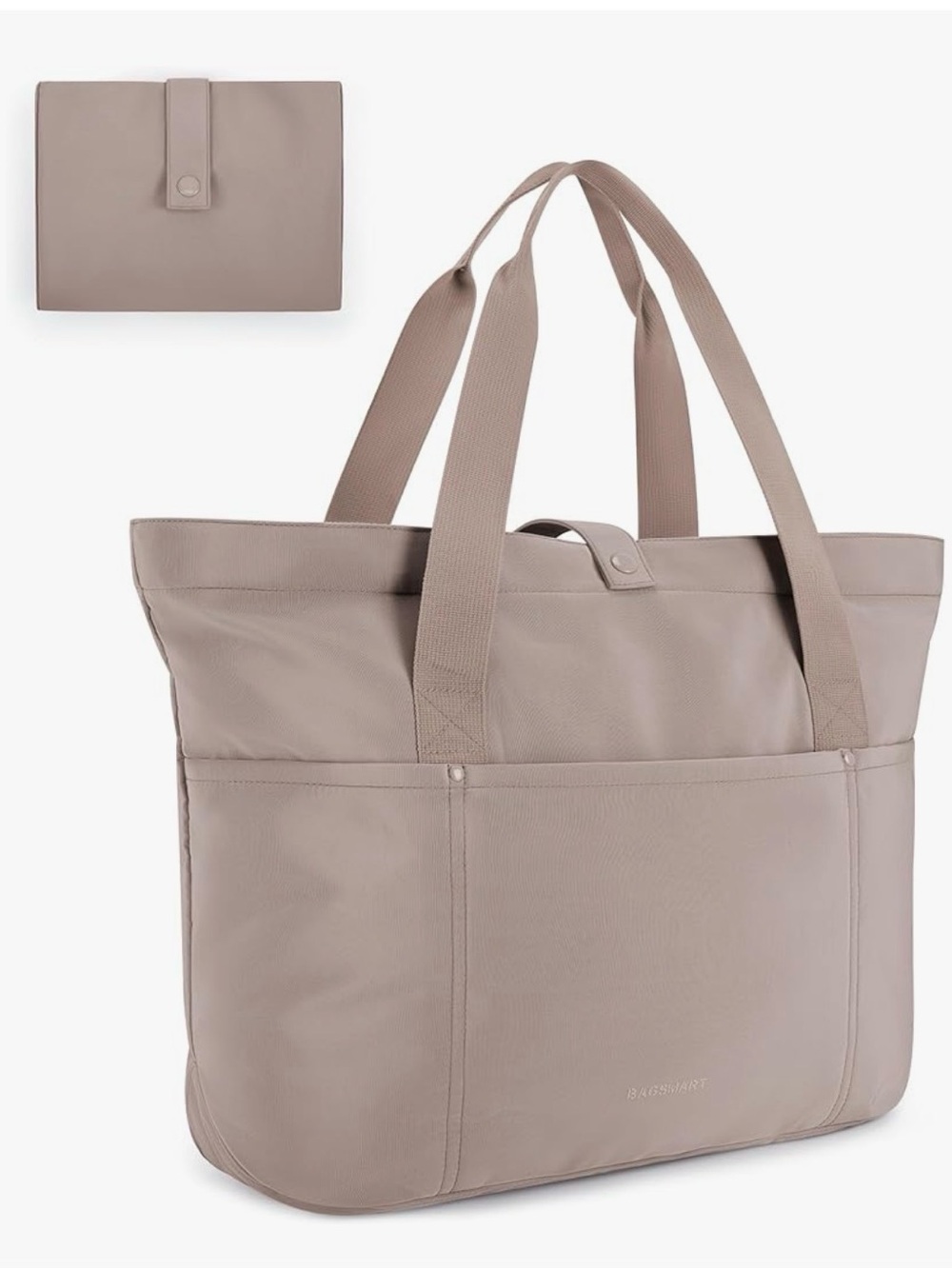 NIP BAGSMART Tote Bag for Women, Foldable Tote Bag With Zipper Travel Shoulder B